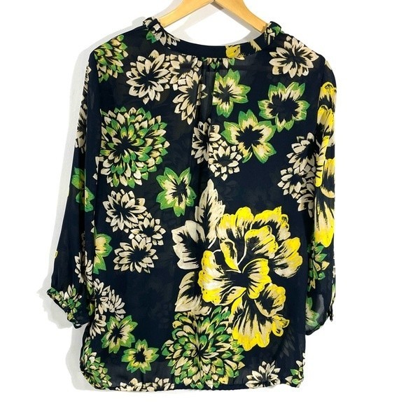Banana Republic Ivy League Green Floral Print Blouse - Picture 15 of 16